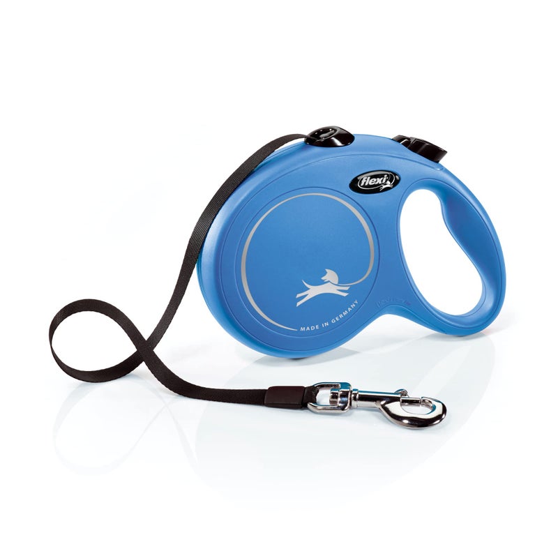 FLEXI New Classic Tape Retractable Dog Leash for Large Dogs Upto 110 lbs. â€“ 16 ft., Blue | Tangle Free Pet Walking Leash with One-Handed Brake, Pause, Lock|German Quality Product - Image 1